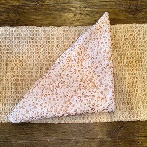 Pottery Barn Kids Pink Gold Leopard Print Organic Cotton Swaddle Blanket